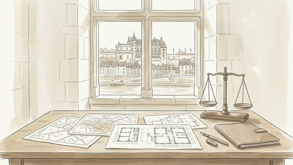Croquis d'art expertise patrimoniale et déclaration de succession à Amboise - Walter & de Maison