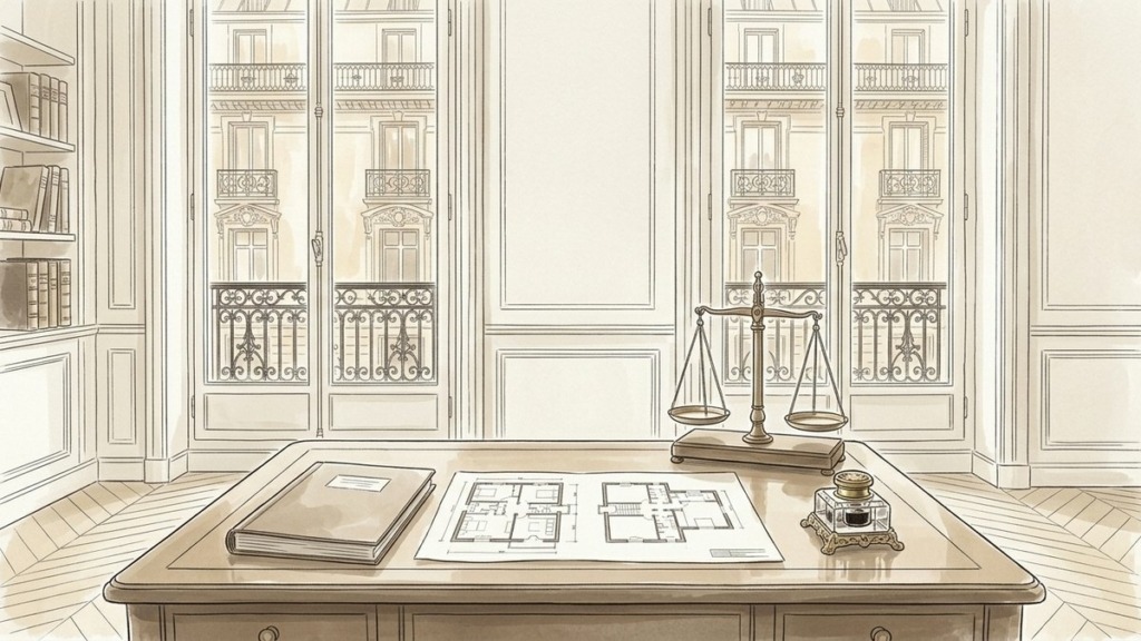 Croquis d'art expertise patrimoniale et déclaration de succession à Paris 7e - Walter & de Maison