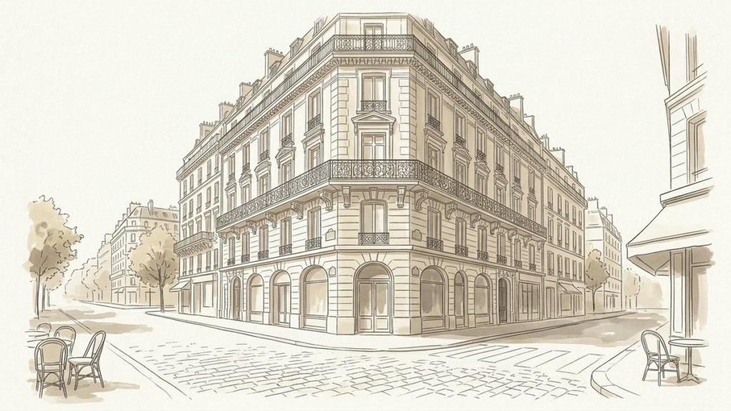 Croquis d'art immeuble de caractère et donation-partage démembrement à Vincennes - Walter & de Maison