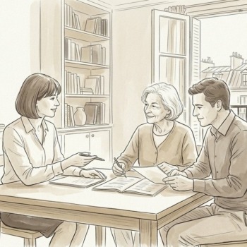 Croquis d'art arbitrage patrimonial et conseil familial à Paris 15e - Walter & de Maison