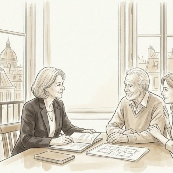 Croquis d'art arbitrage patrimonial et conseil familial à Paris 4e - Walter & de Maison