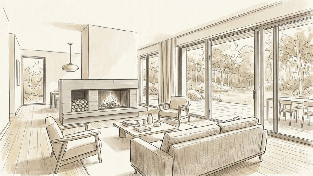 Croquis d'art maison familiale en indivision et rachat de soulte à Guipavas - Walter & de Maison