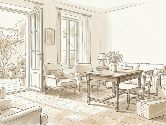Croquis d'art maison de famille en transition et vente sous tutelle à Toulouse - Walter & de Maison