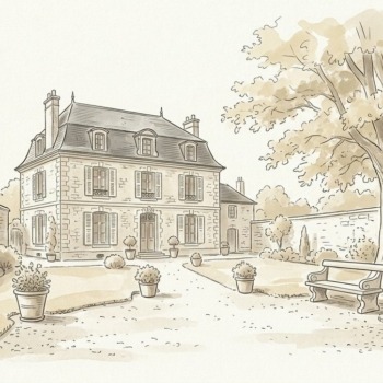 Croquis d'art demeure de famille et transition résidentielle à Versailles - Walter & de Maison
