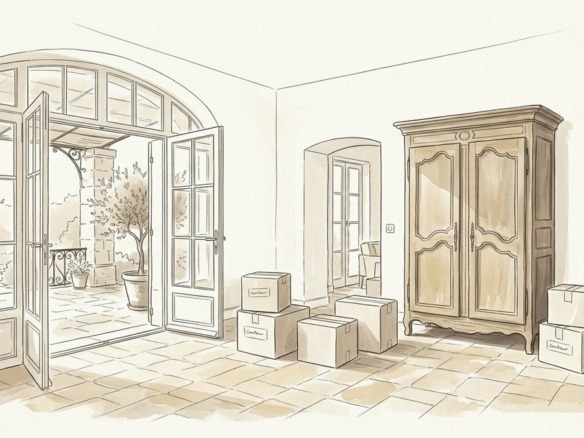 Croquis d'art mas provençal en transition et vente sous tutelle à Saint-Rémy-de-Provence - Walter & de Maison