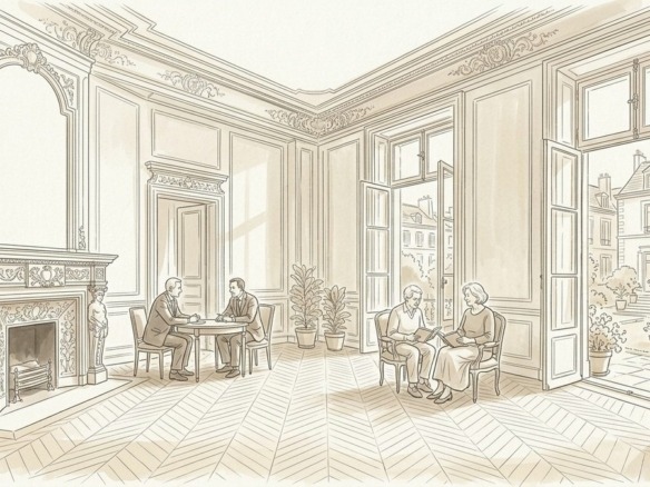 Croquis d'art particulier tourangeau en indivision et rachat de soulte à Tours - Walter & de Maison