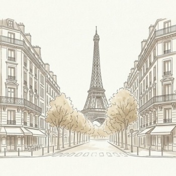 Croquis d'art perspective monumentale de Grenelle et Necker à Paris 15e - Walter & de Maison
