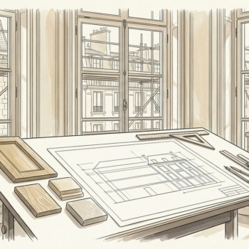 Croquis architectural rénovation de prestige et DPE à Paris 8e - Walter & de Maison