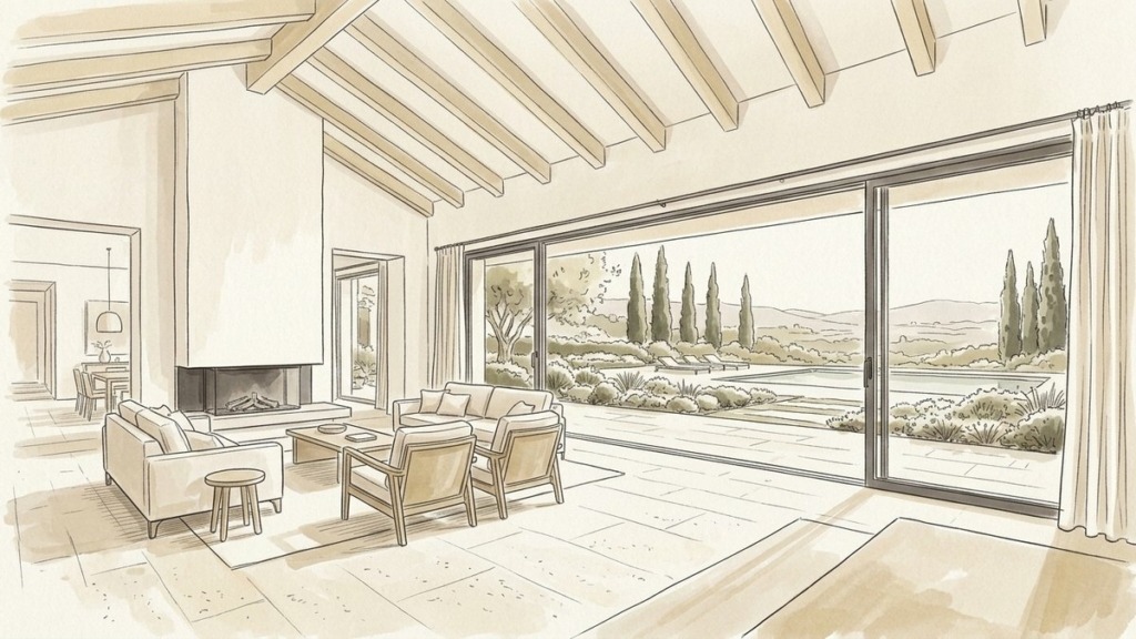 Croquis d'art villa familiale en indivision et rachat de soulte à Saint-Orens-de-Gameville - Walter & de Maison